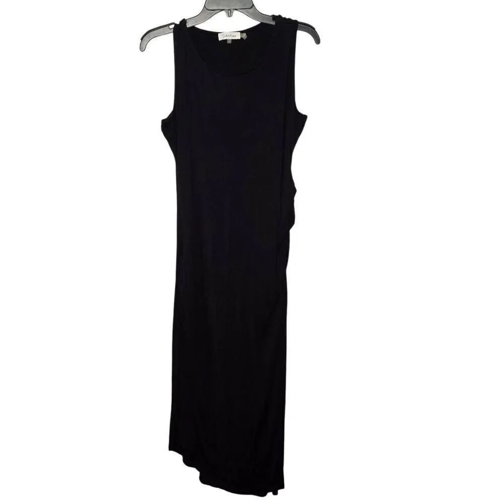 Calvin Klein Women's Sleeveless Side Ruch Midi Dress